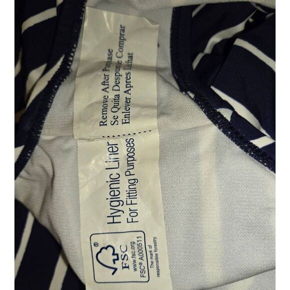 Raisins Curve Women's PLUS Size 18W Navy/White Stripe One Piece Bathing Suit - Picture 5 of 8